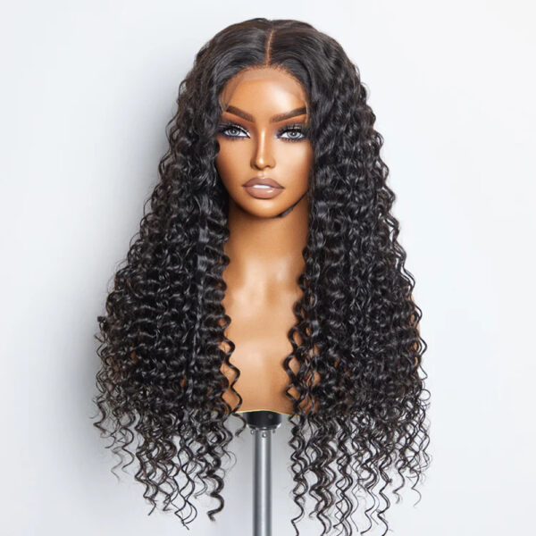 180% Density HD 5x5 Glueless Lace Closure Wig Deep Wave Human Hair