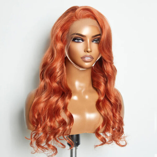 150% Density 24-Inch 13x4 Wear & Go Glueless Lace Closure Ginger Wig Body Wave Human Hair