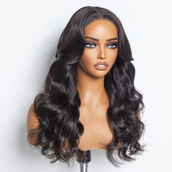 150% Density 24-Inch 5x5 Wear & Go Glueless Lace Closure 1B Wig Body Wave Human Hair