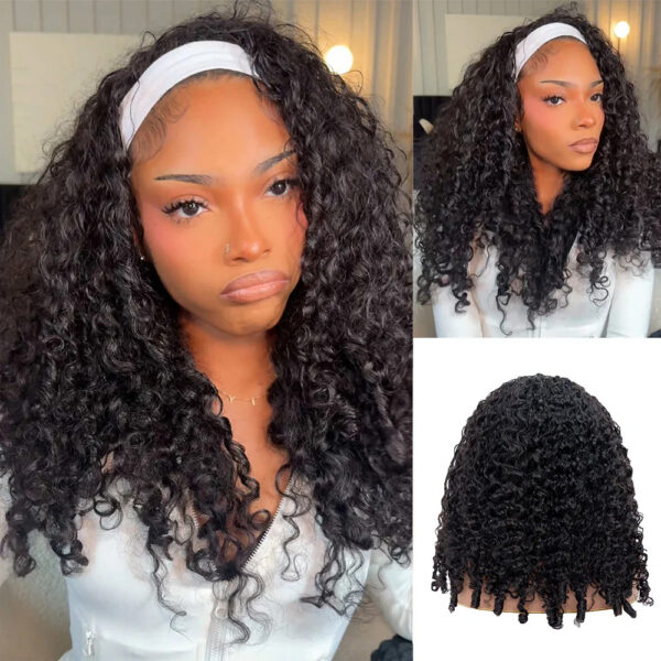 180% Density Wear and Go Half Wig Burmese Curly Human Hair