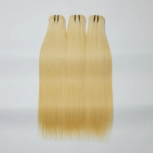 12-30-Inch Straight 12A Premium Raw Indian Hair #613 Lightest Blonde Hair Bundles