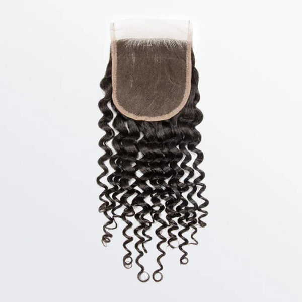 12-20-Inch 4x4 Deep Curly Free Parted Lace Closure